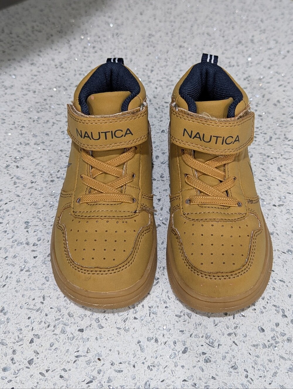 Nautica Kids Oakford Brown Tan Ankle Boots High Top Sneaker Toddler Boy Size 8; - Picture 4 of 10